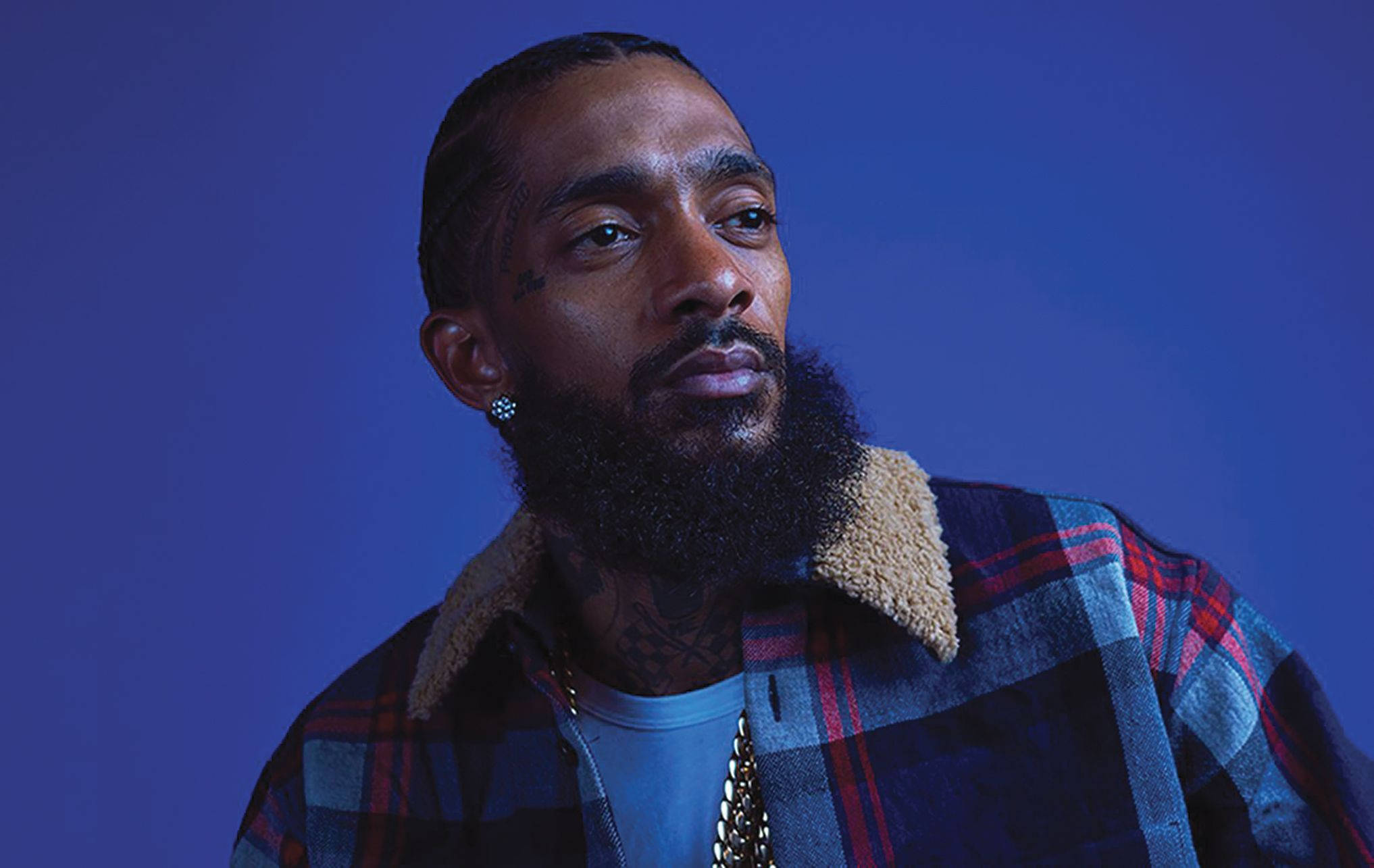 Nipsey Hussle, full beard, tattoos, Full HD Desktop Wallpaper
