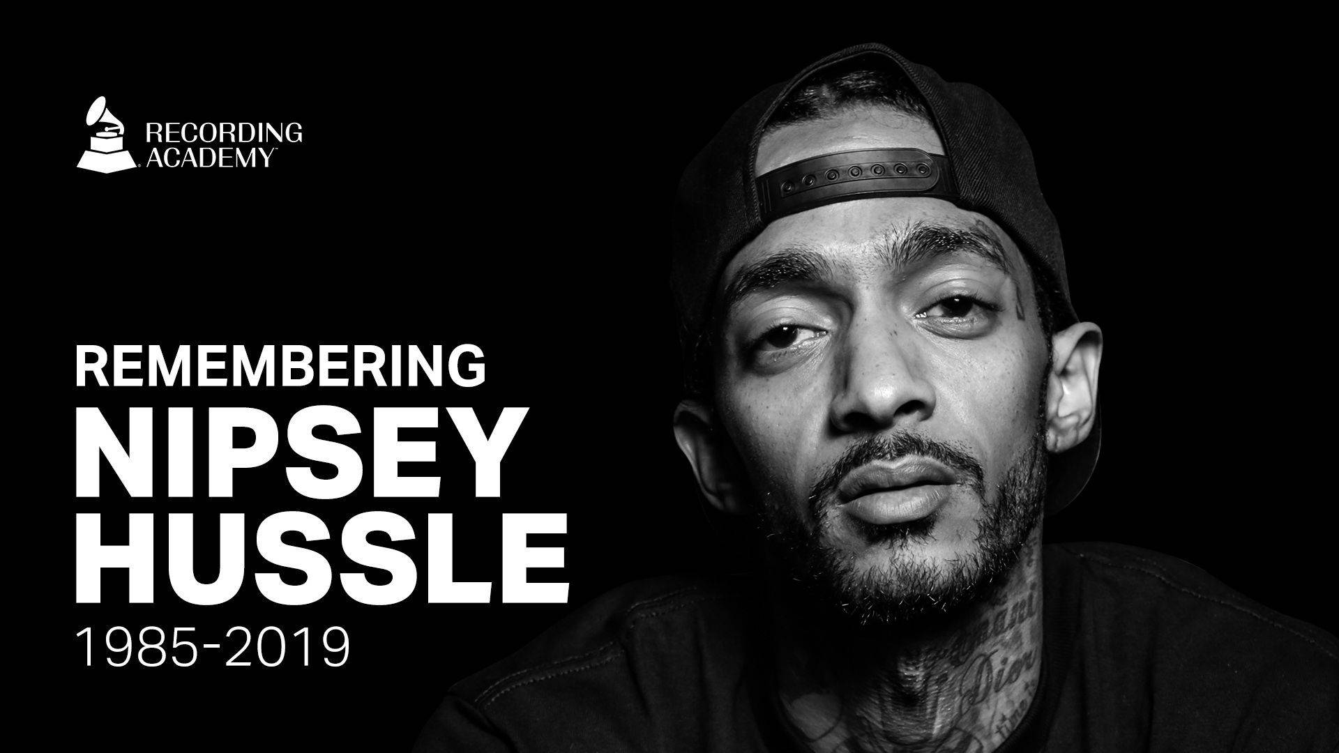 Nipsey Hussle, black and white portrait, backward cap, Full HD Desktop Wallpaper