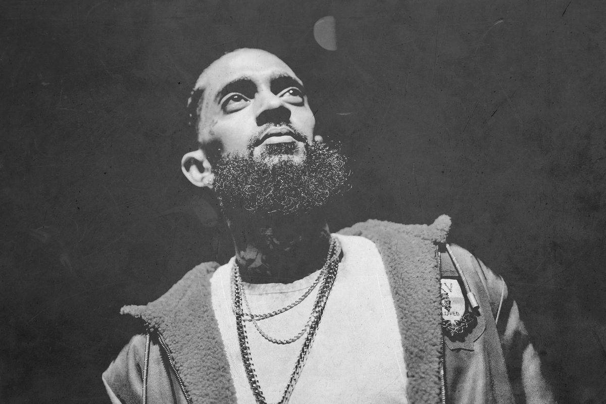 Nipsey Hussle, bearded man, chains, SD Desktop Wallpaper