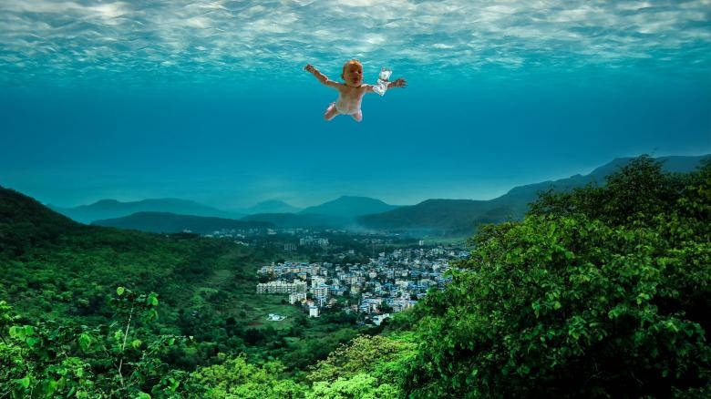 Nirvana 4K, baby, underwater, SD Desktop Wallpaper