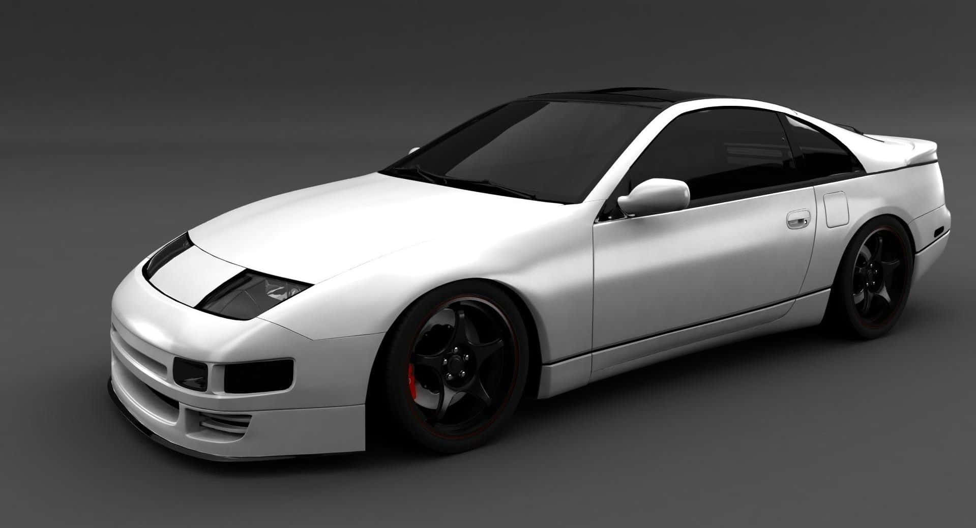 Nissan 300zx, white, black accents, HD Desktop Wallpaper