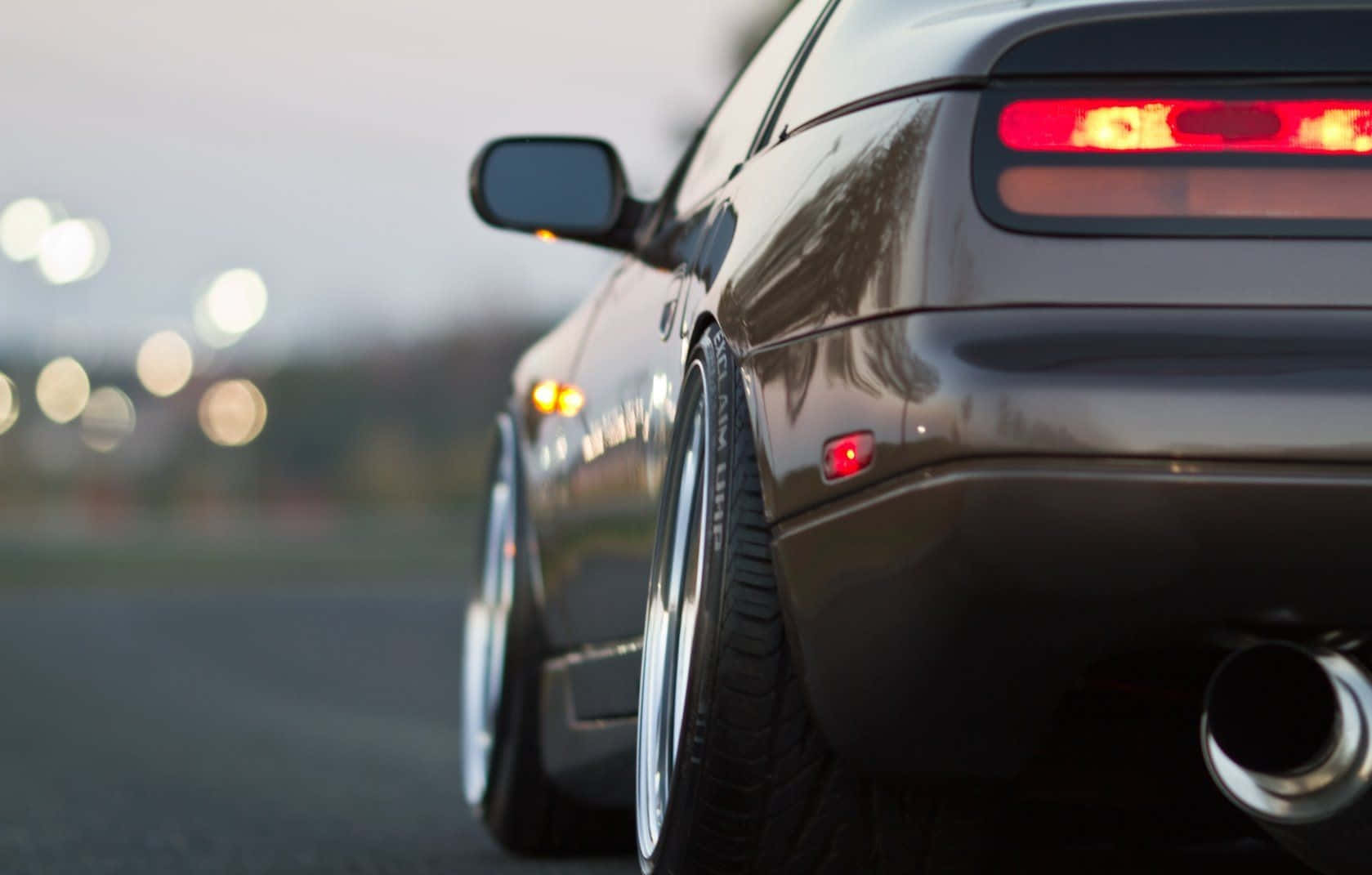 Nissan 300zx, bronze, red taillights, HD Desktop Wallpaper