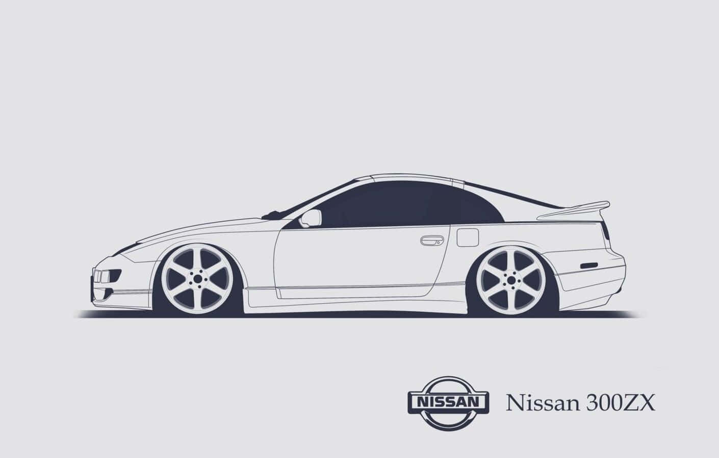 Nissan 300ZX, dark tinted windows, silver wheels, HD Desktop Wallpaper