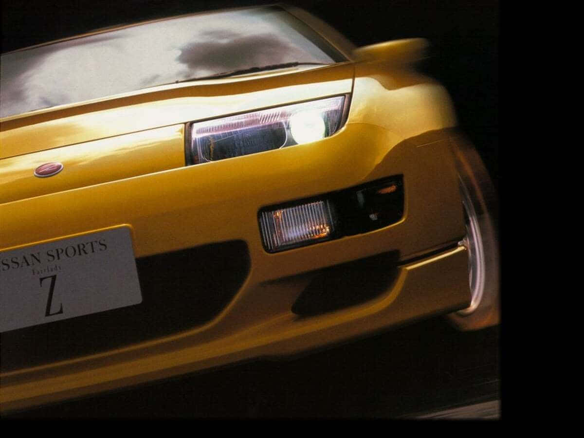 Nissan 300zx, golden, front end, SD Desktop Wallpaper