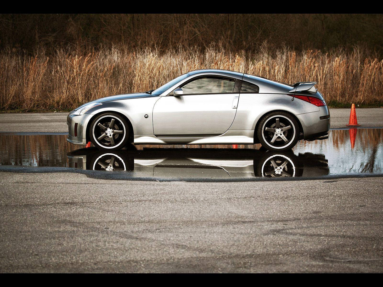 Nissan 350z, silver, sports car, HD Desktop Wallpaper