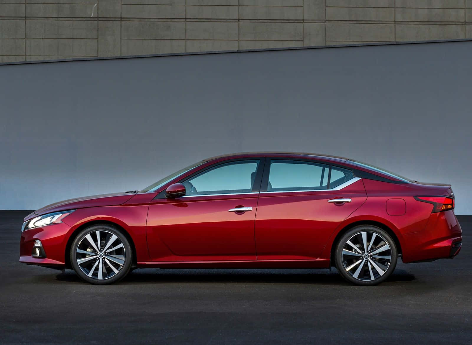 Nissan Altima, red, sedan, HD Desktop Wallpaper