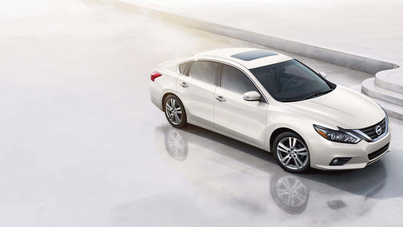 Nissan Altima, white, sedan, HD Desktop Wallpaper