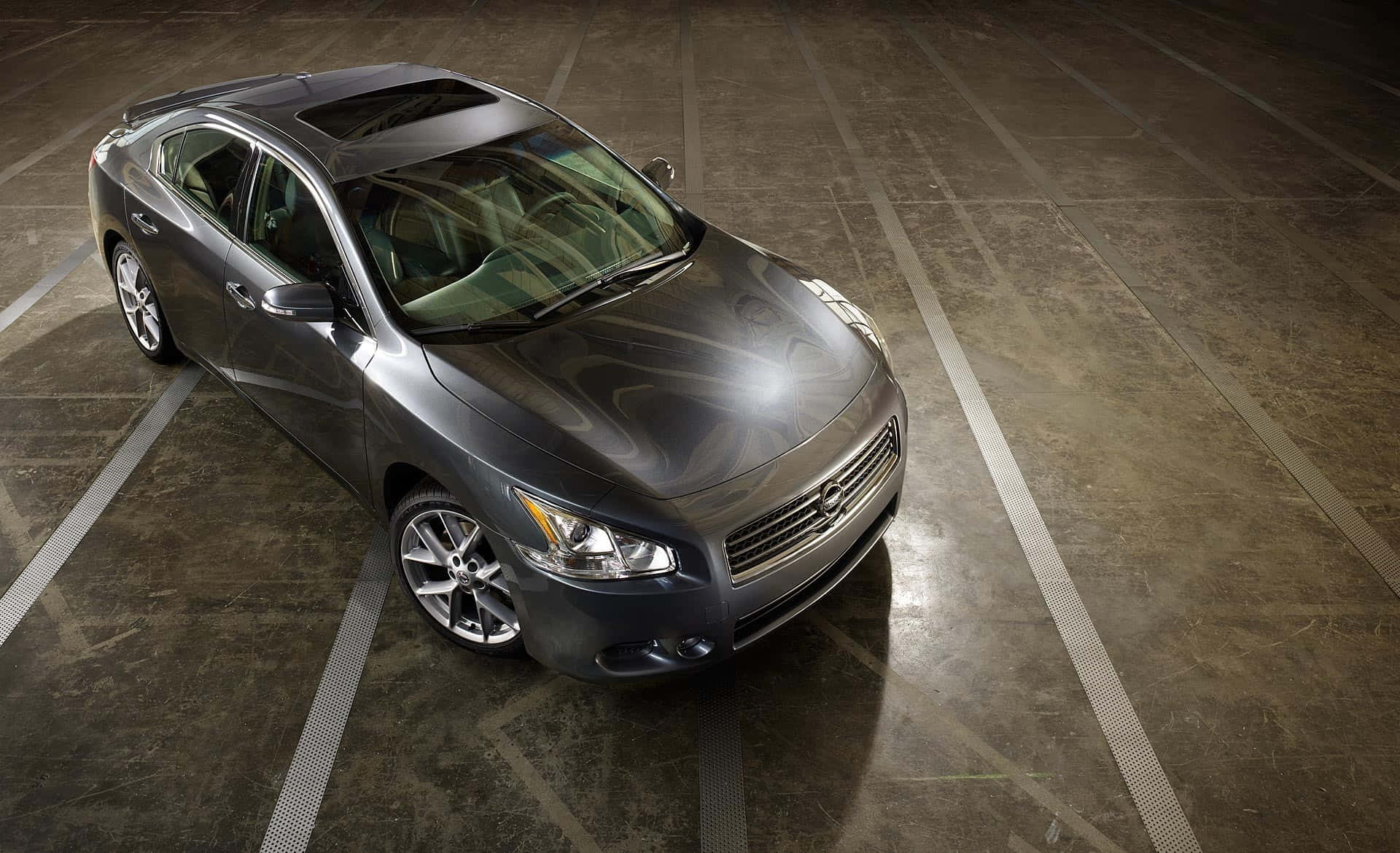 Nissan Maxima, gray, sedan, Full HD Desktop Wallpaper