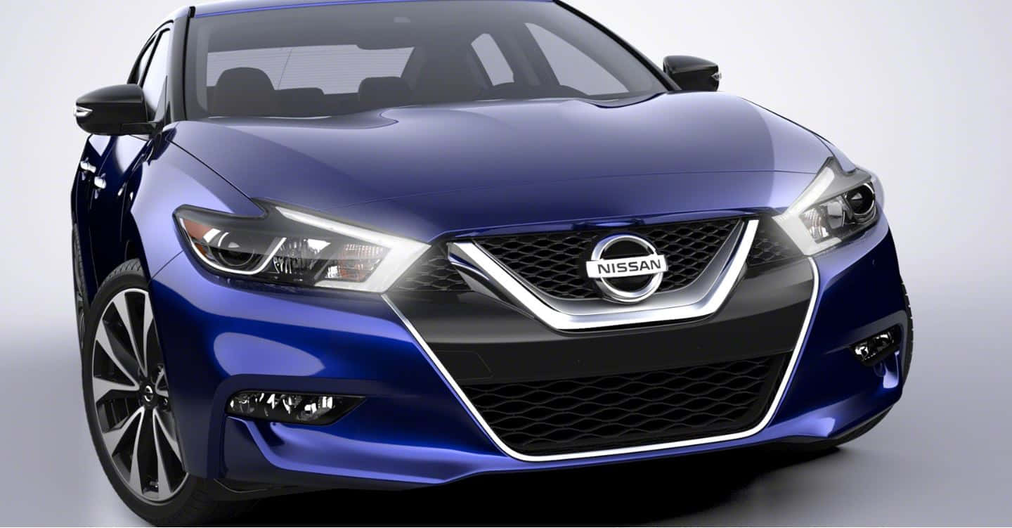 Nissan Maxima, blue, studio lighting, HD Desktop Wallpaper