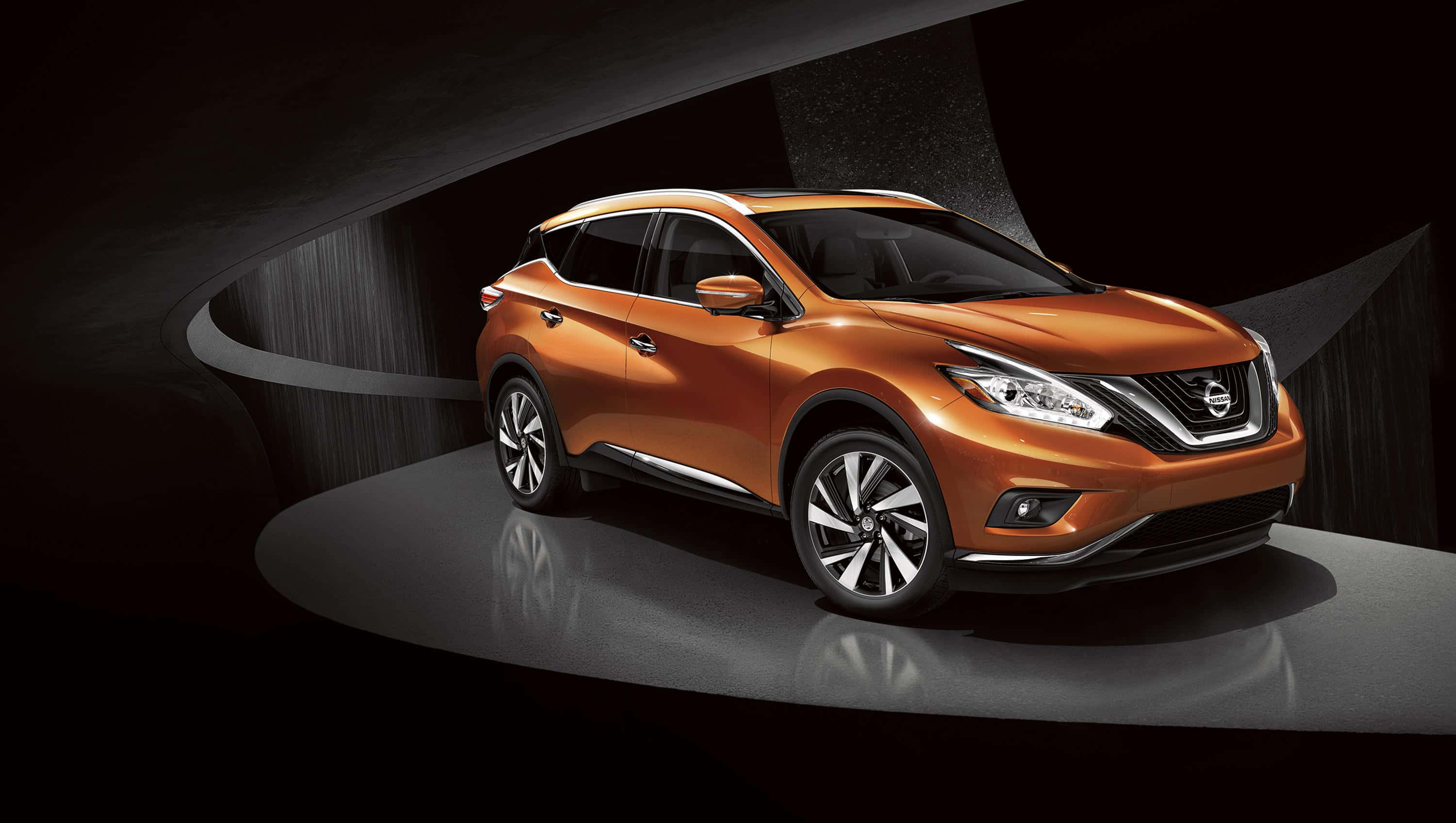 Nissan Murano, orange, curved platform, 2K Desktop Wallpaper