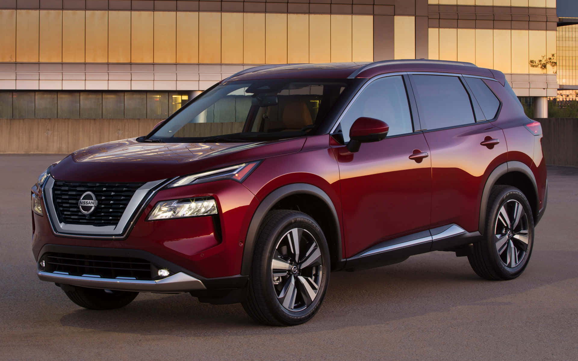 Nissan Rogue, maroon, glossy, Full HD Desktop Wallpaper