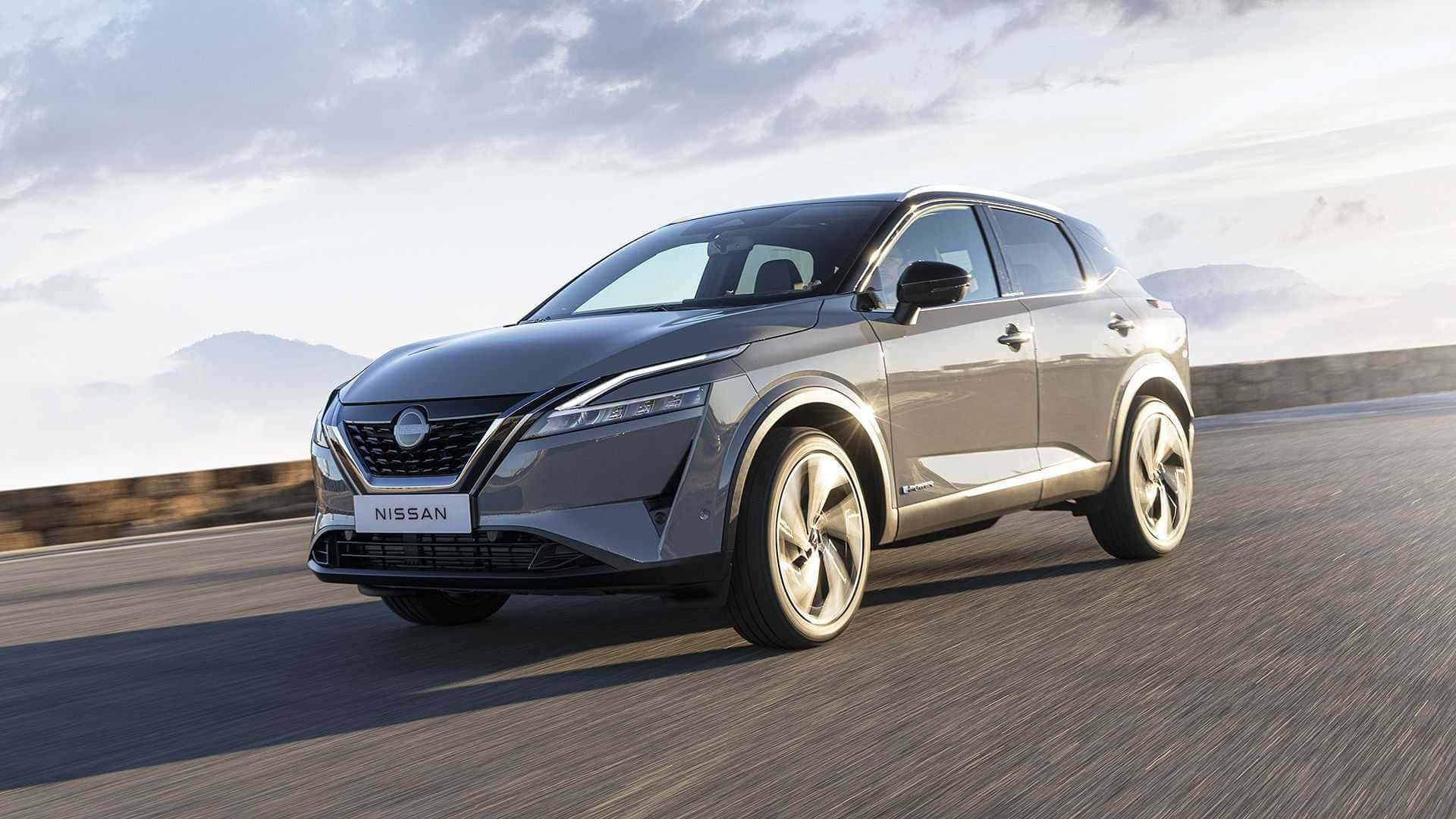 Nissan Rogue, gray, coastal road, Full HD Desktop Wallpaper