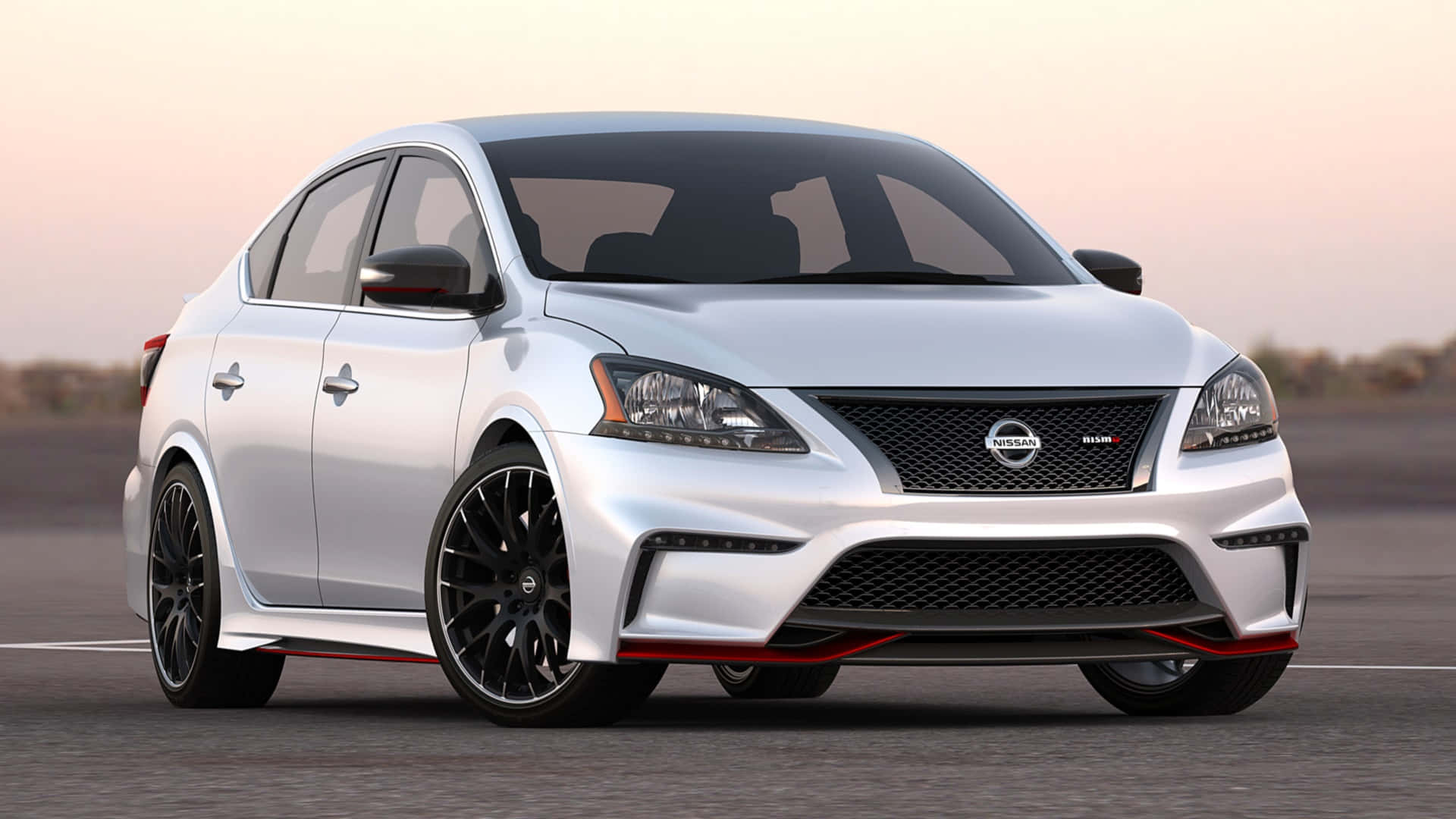 2021 Nissan Sentra, silver, black rims, Full HD Desktop Wallpaper