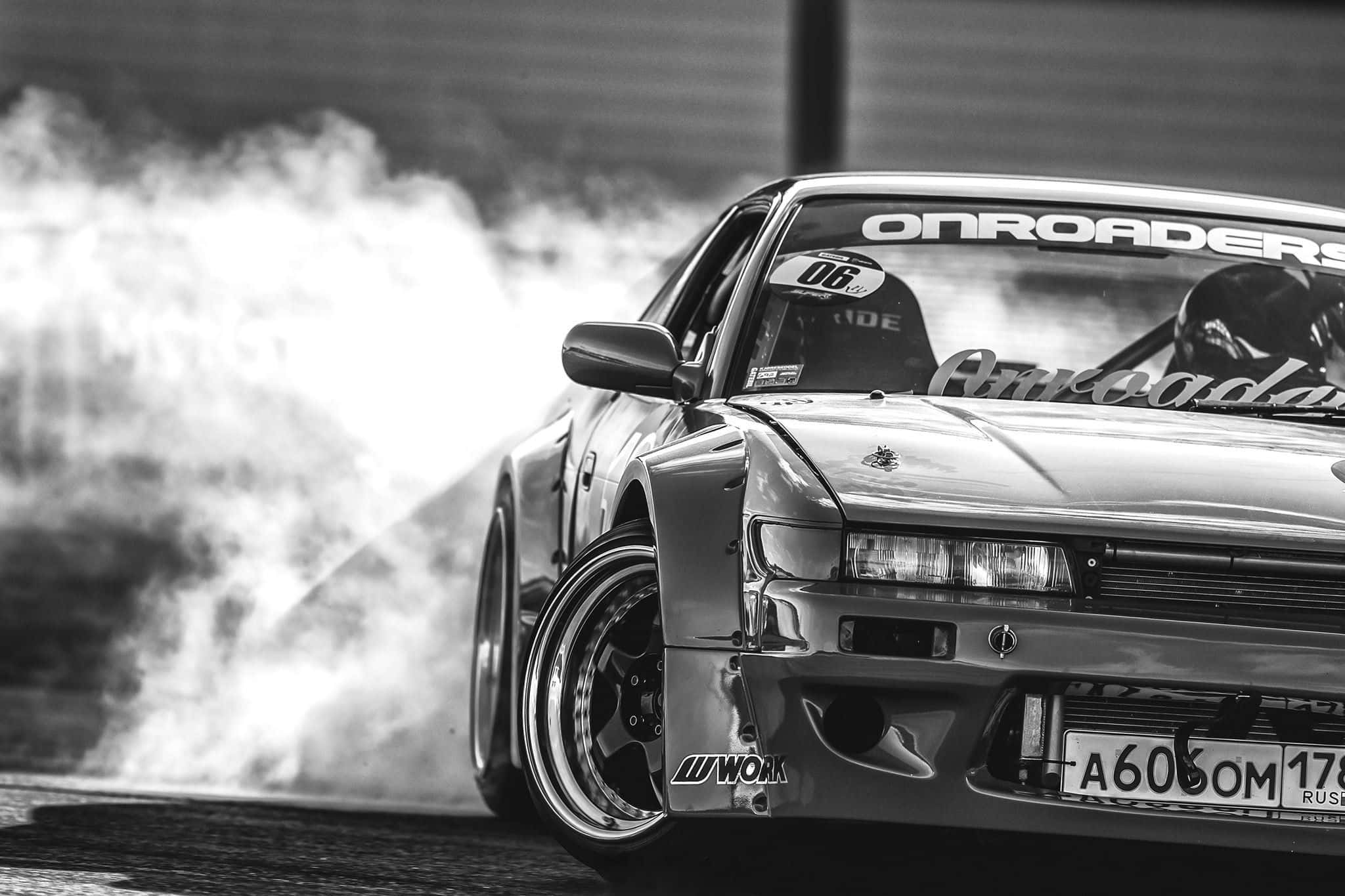 Nissan Silvia S13, drift car, track, Full HD Desktop Wallpaper
