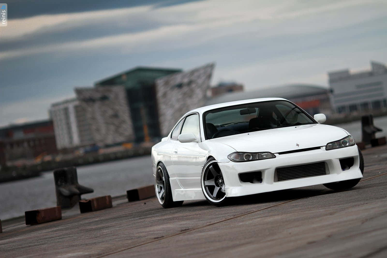 Nissan Silvia S15, white, custom wheels, HD Desktop Wallpaper