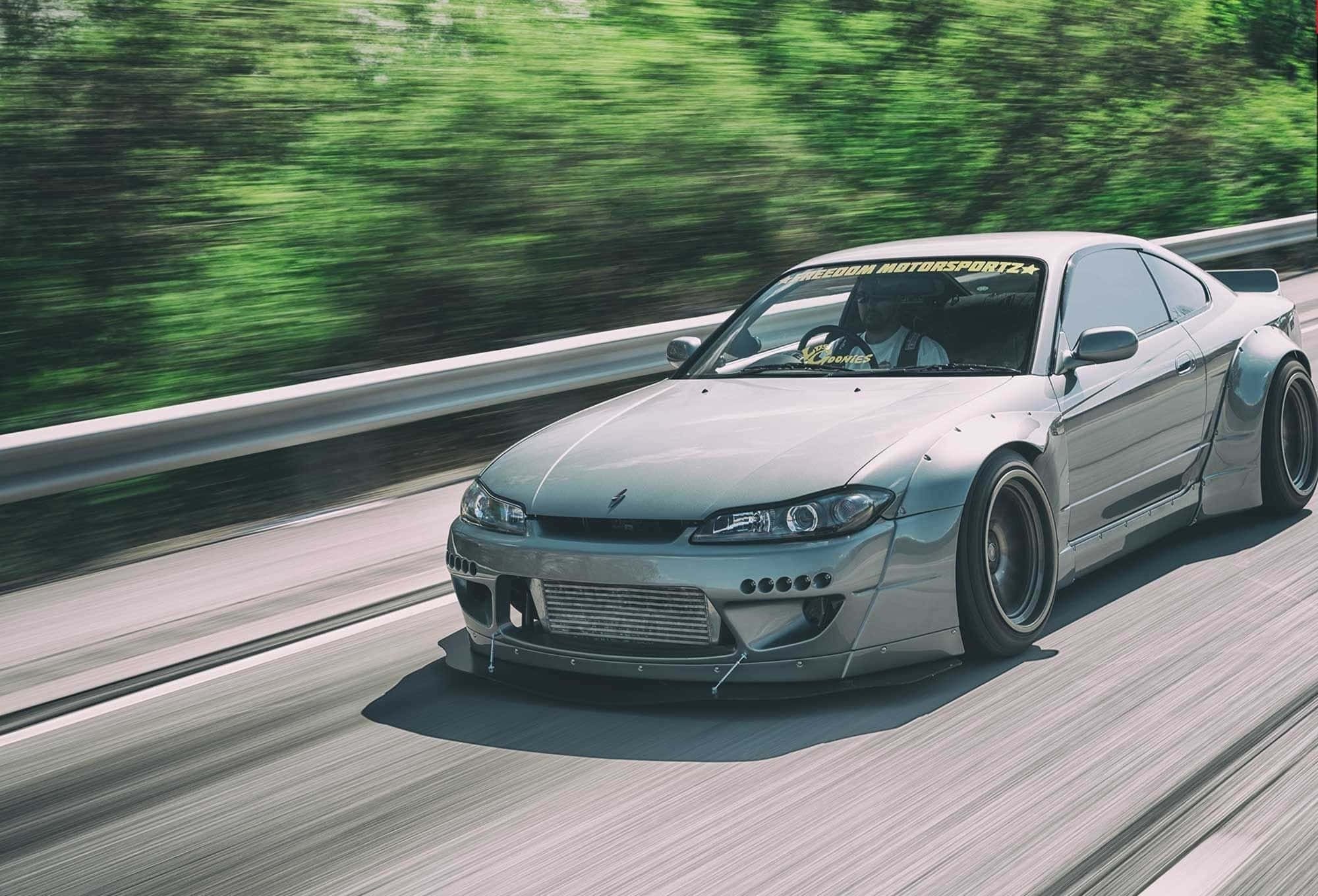 Nissan Silvia S15, silver, drift car, Full HD Desktop Wallpaper