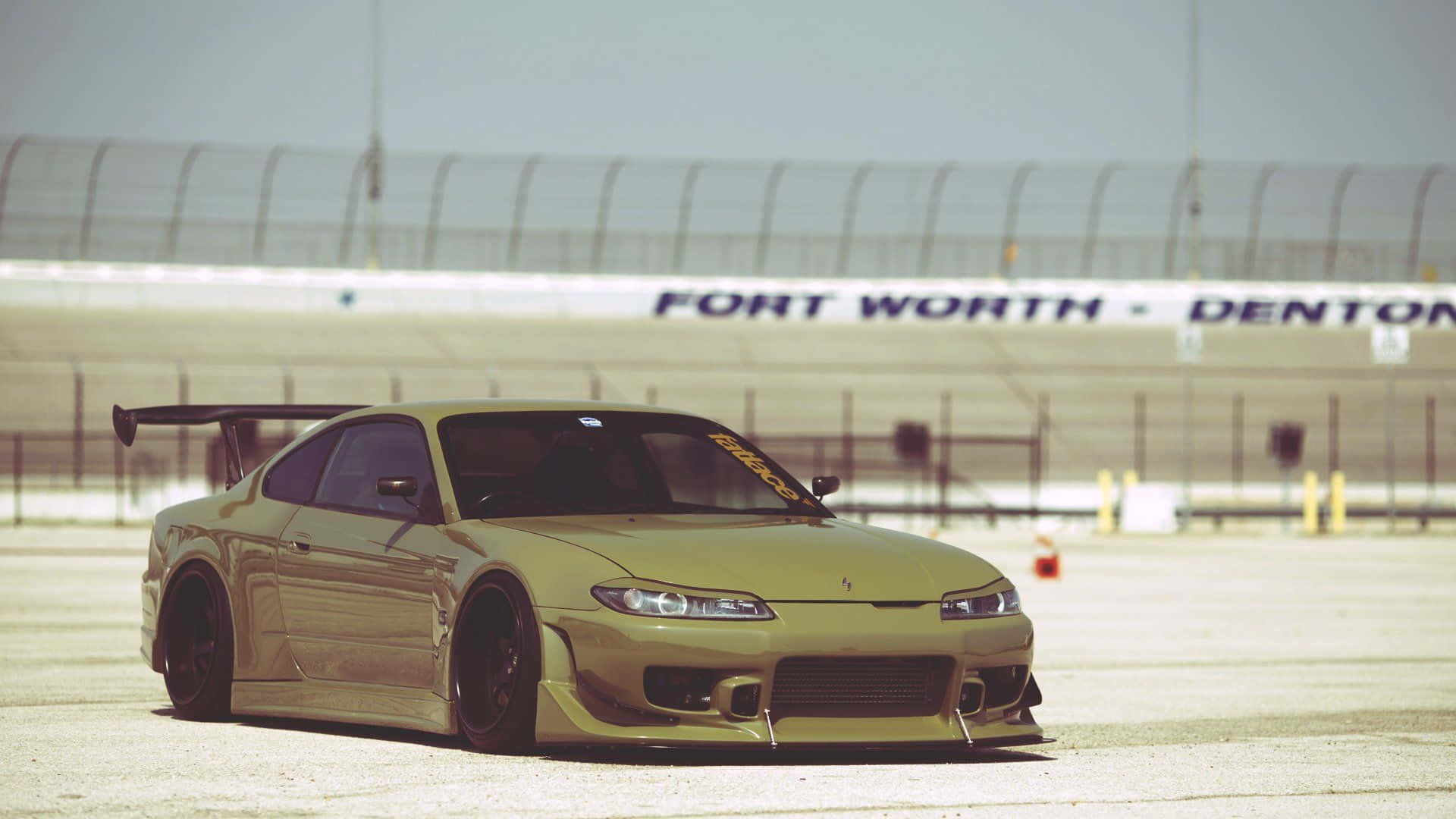 Nissan Silvia S15, gold, large rear wing, Full HD Desktop Wallpaper