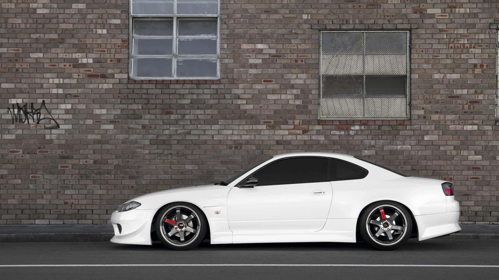 Nissan Silvia S15, white, red brake calipers, Full HD Desktop Wallpaper