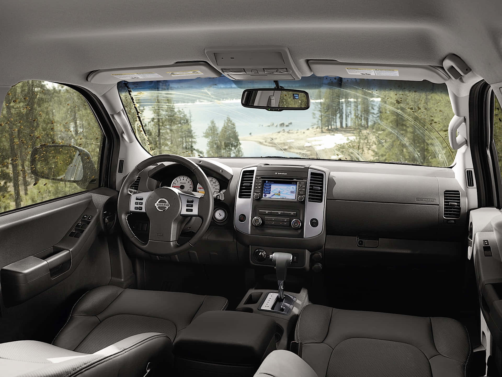 Nissan Xterra, gray leather seats, dashboard, Full HD Desktop Wallpaper