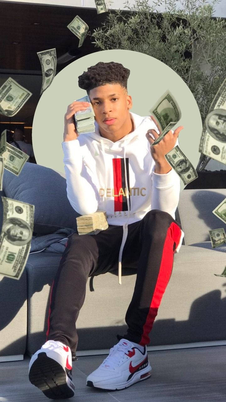 Nle Choppa, white hoodie, red-tracked pants, HD Phone Wallpaper