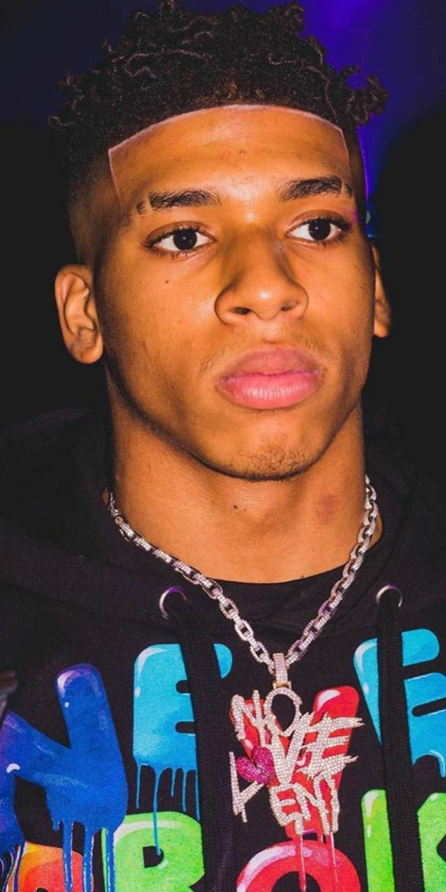 NLE Choppa, curly hair, silver chain, HD Phone Wallpaper