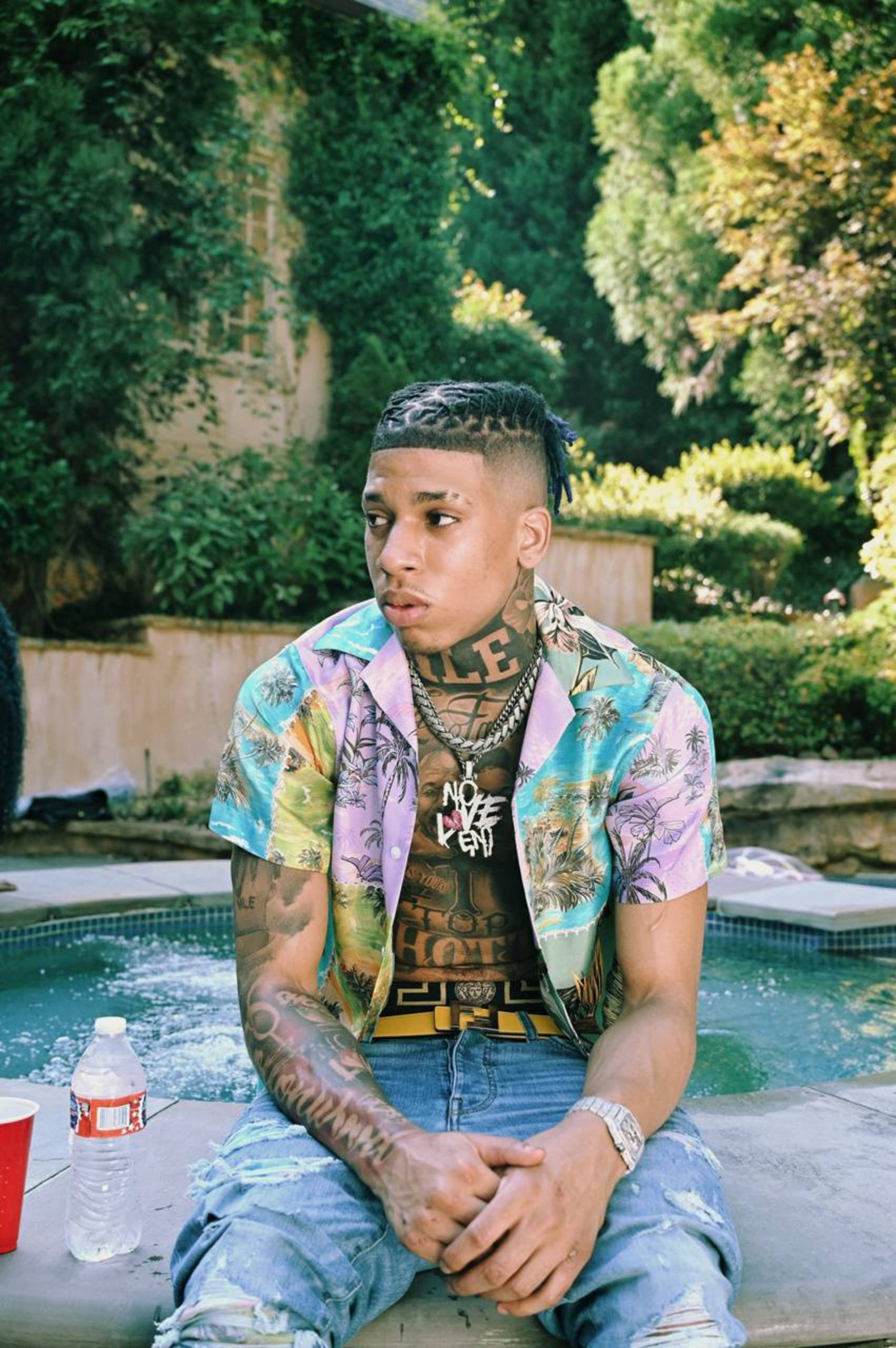 Nle Choppa, studio, pool, Full HD Phone Wallpaper