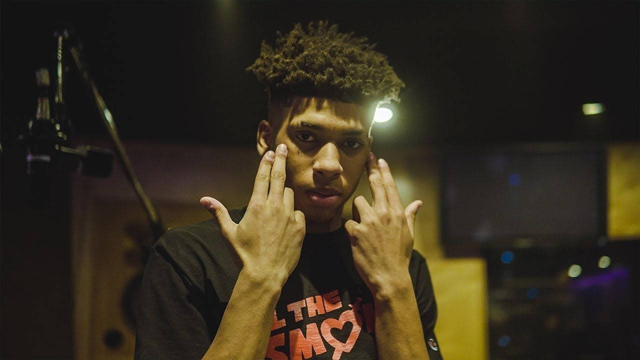 NLE Choppa, recording studio, dimly lit, HD Desktop Wallpaper