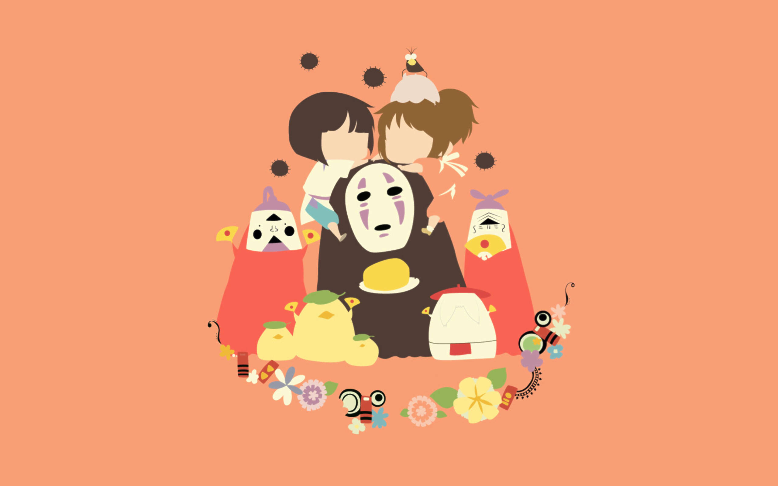 No face, children, masked figure, 2K Desktop Wallpaper
