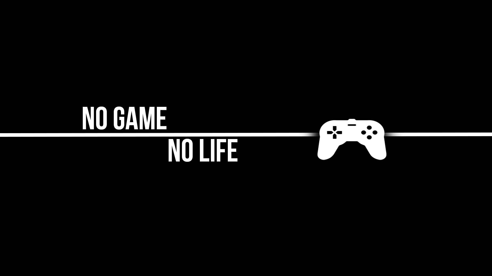 No Game No Life, game controller, white text, Full HD Desktop Wallpaper