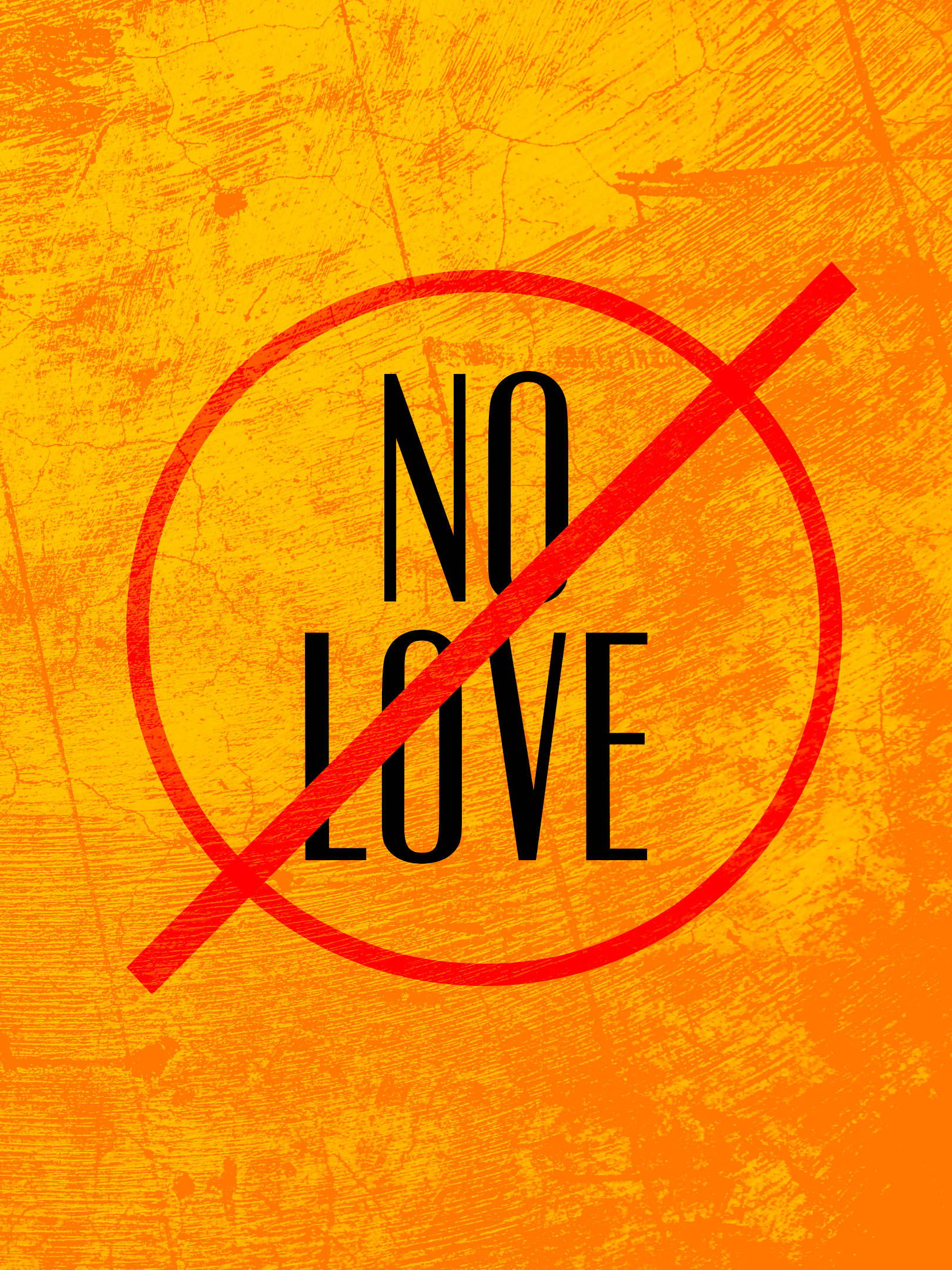 No love, prohibition symbol, red, Full HD Phone Wallpaper