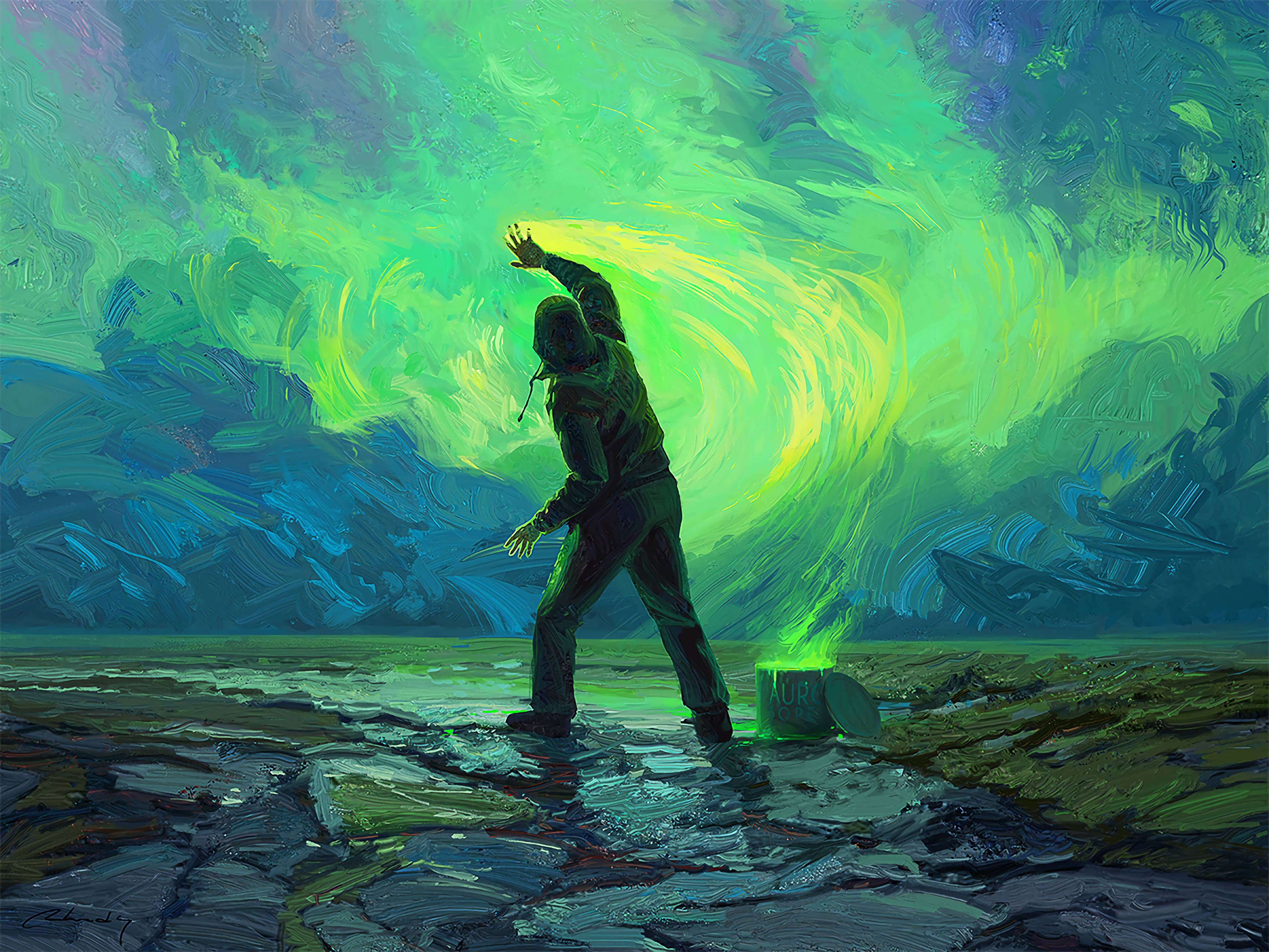 No Man's Sky, hooded figure, cracked earth, 2K Desktop Wallpaper