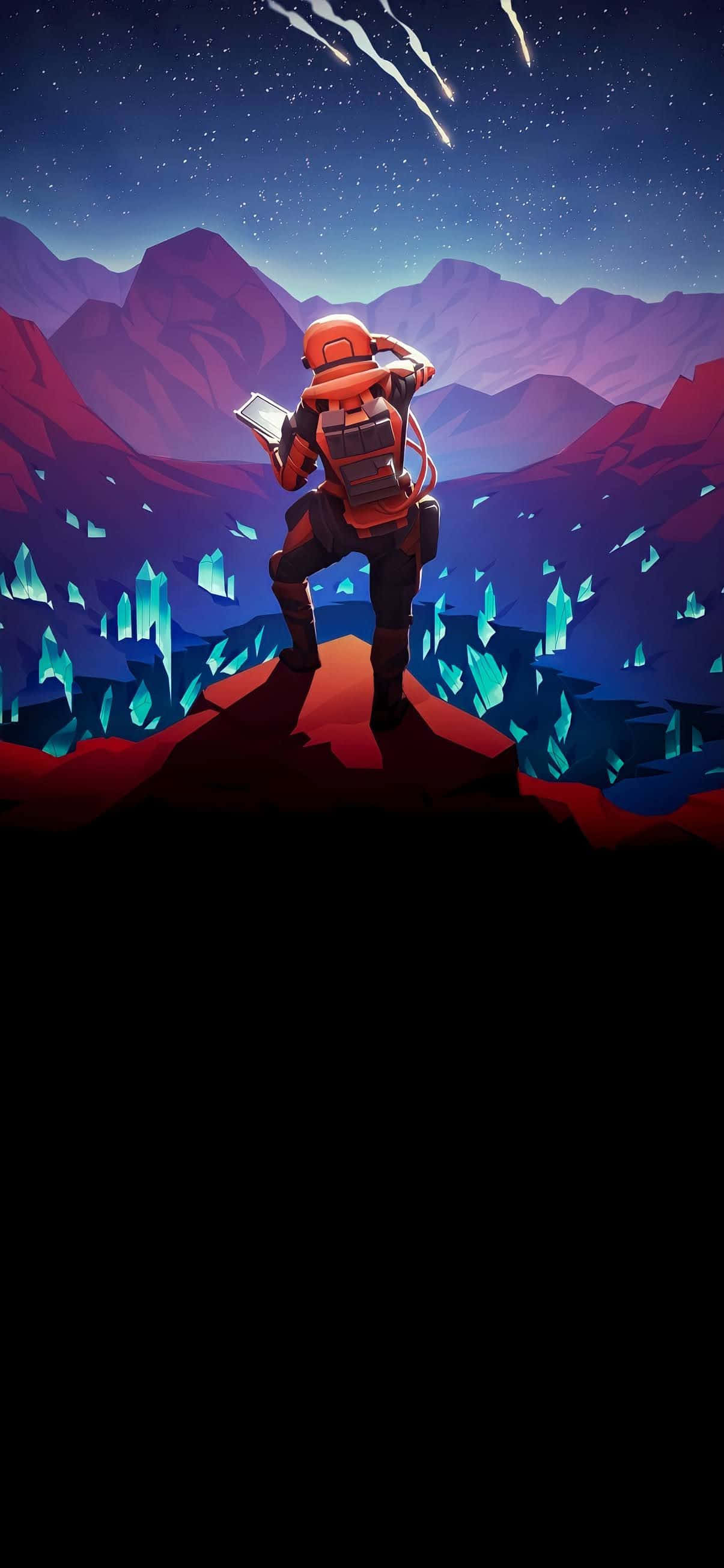 No Man's Sky, astronaut, orange gear, 2K Phone Wallpaper