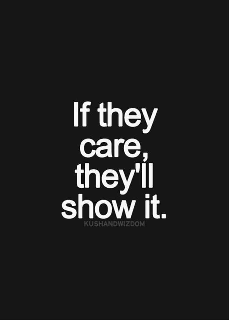 No One Cares, black background, white text, SD Phone Wallpaper