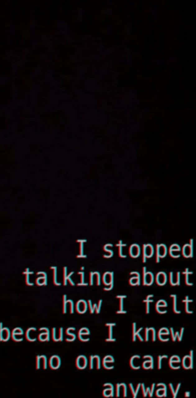 No One Cares, black screen, glitchy text, HD Phone Wallpaper