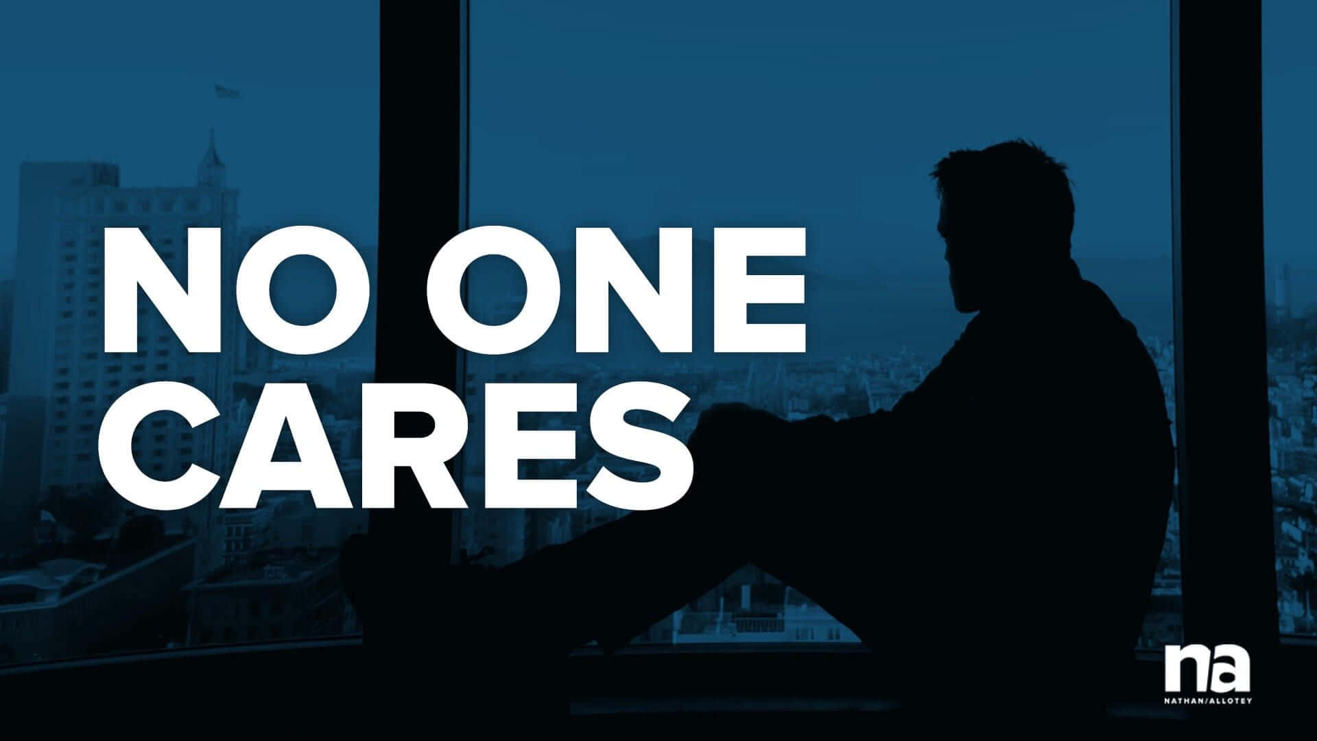 No One Cares, silhouette, man, Full HD Desktop Wallpaper