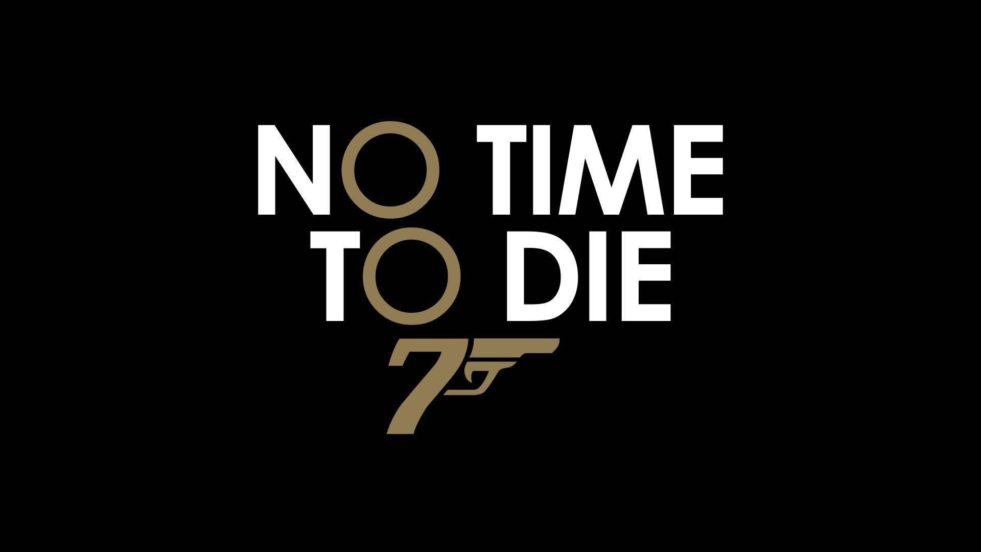 No Time To Die, 007 gun logo, white, Full HD Desktop Wallpaper