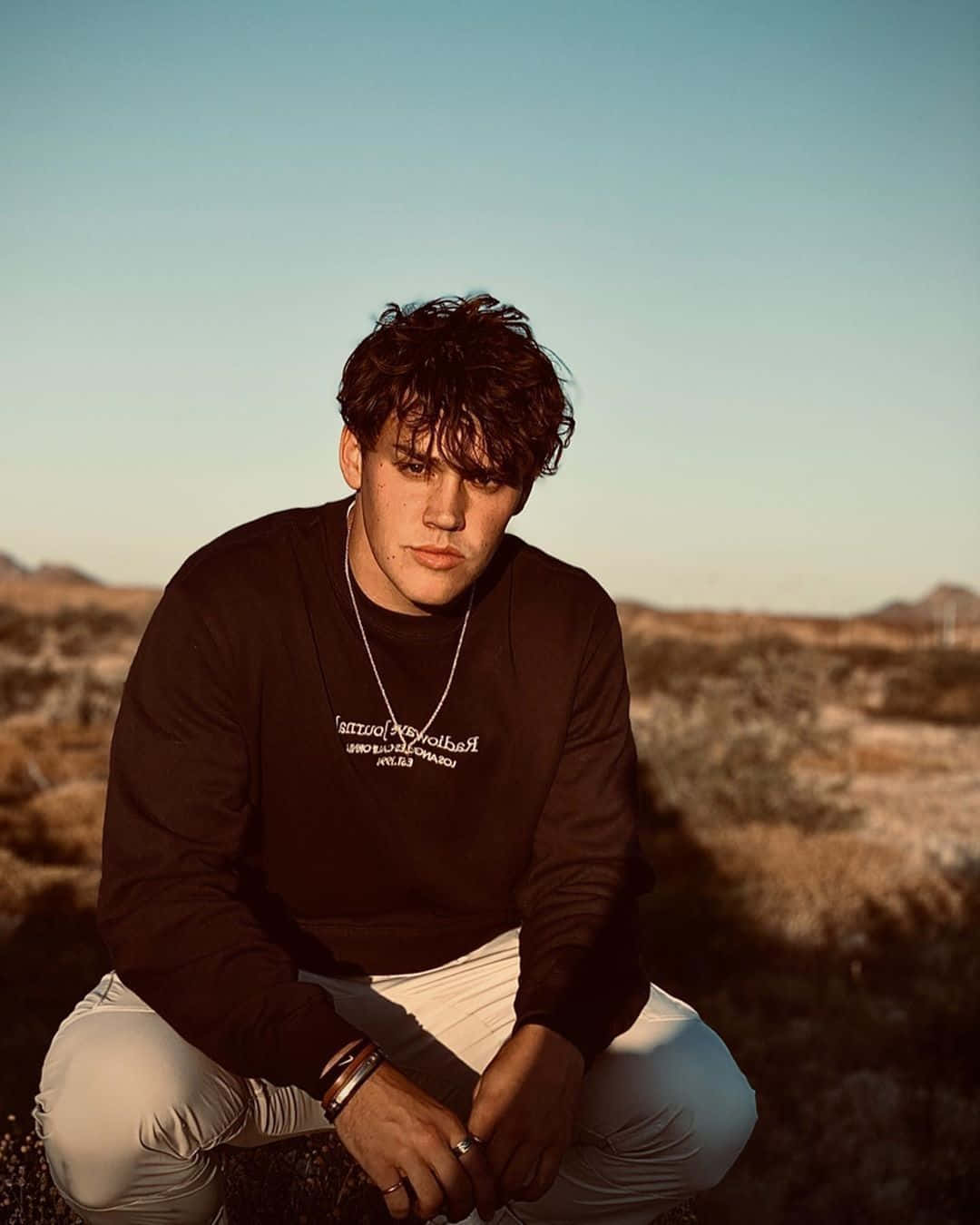 Noah Beck, desert, rock, HD Phone Wallpaper