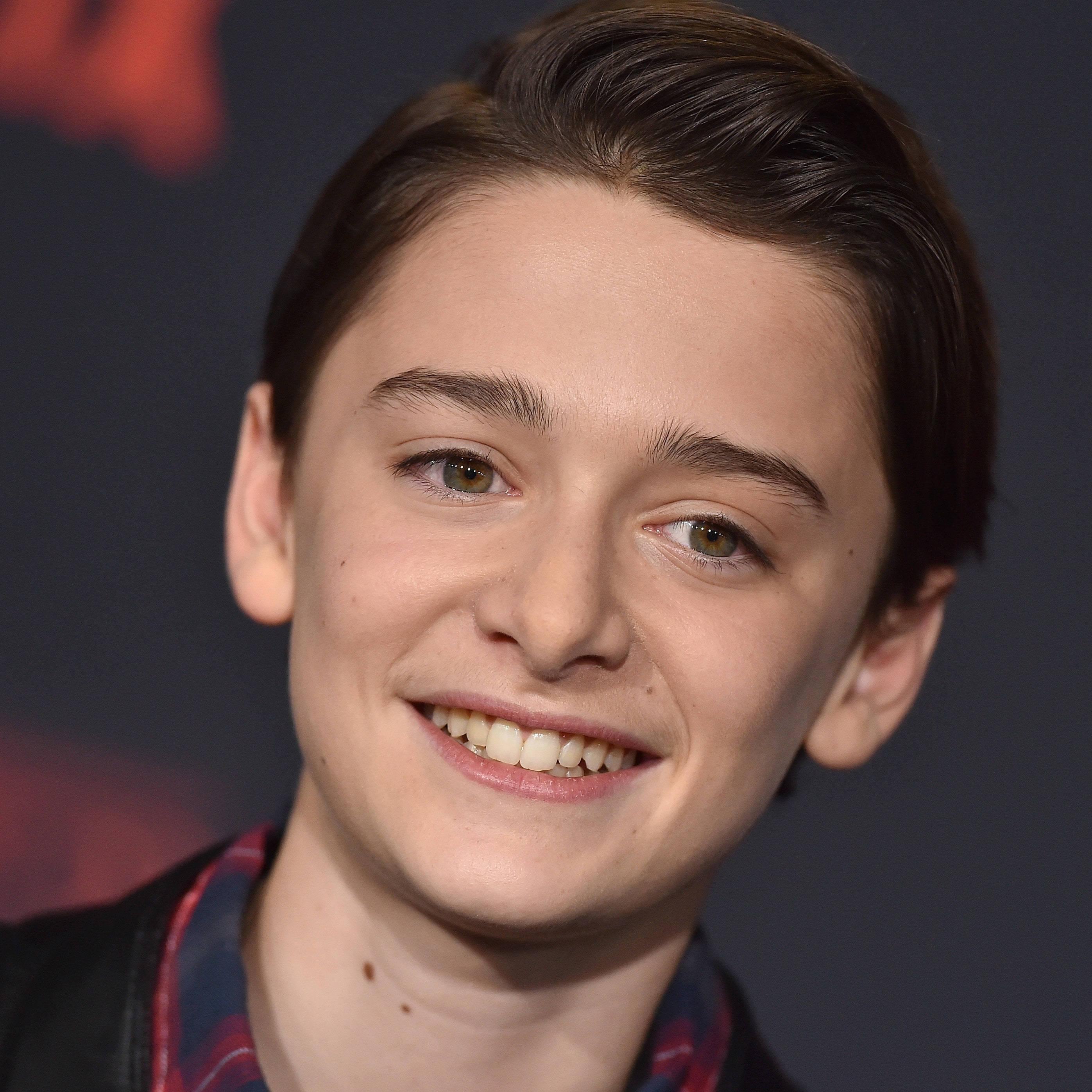 Noah Schnapp, brown hair, warm eyes, 2K Desktop Wallpaper