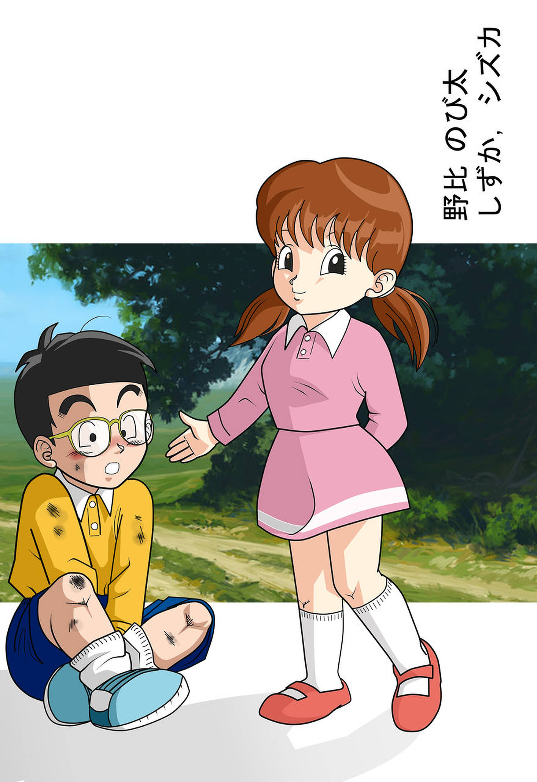 Shizuka, Nobita, pink dress, Full HD Phone Wallpaper