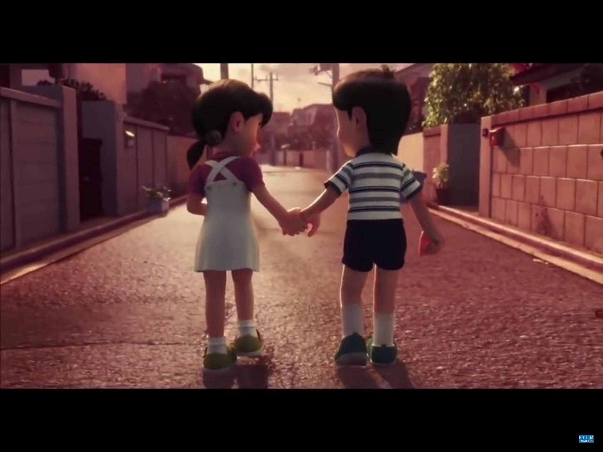 Nobita, Shizuka, love story, Full HD Desktop Wallpaper