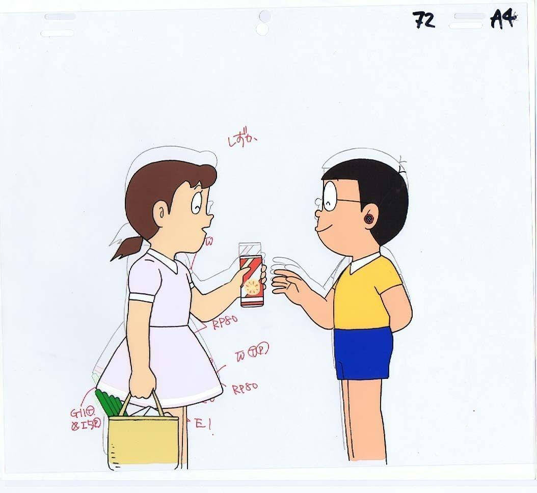 Nobita, Shizuka, nurse outfits, SD Desktop Wallpaper