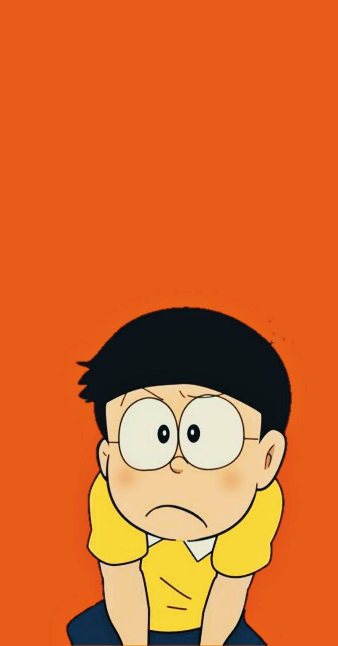 Nobita, yellow shirt, glasses, HD Phone Wallpaper