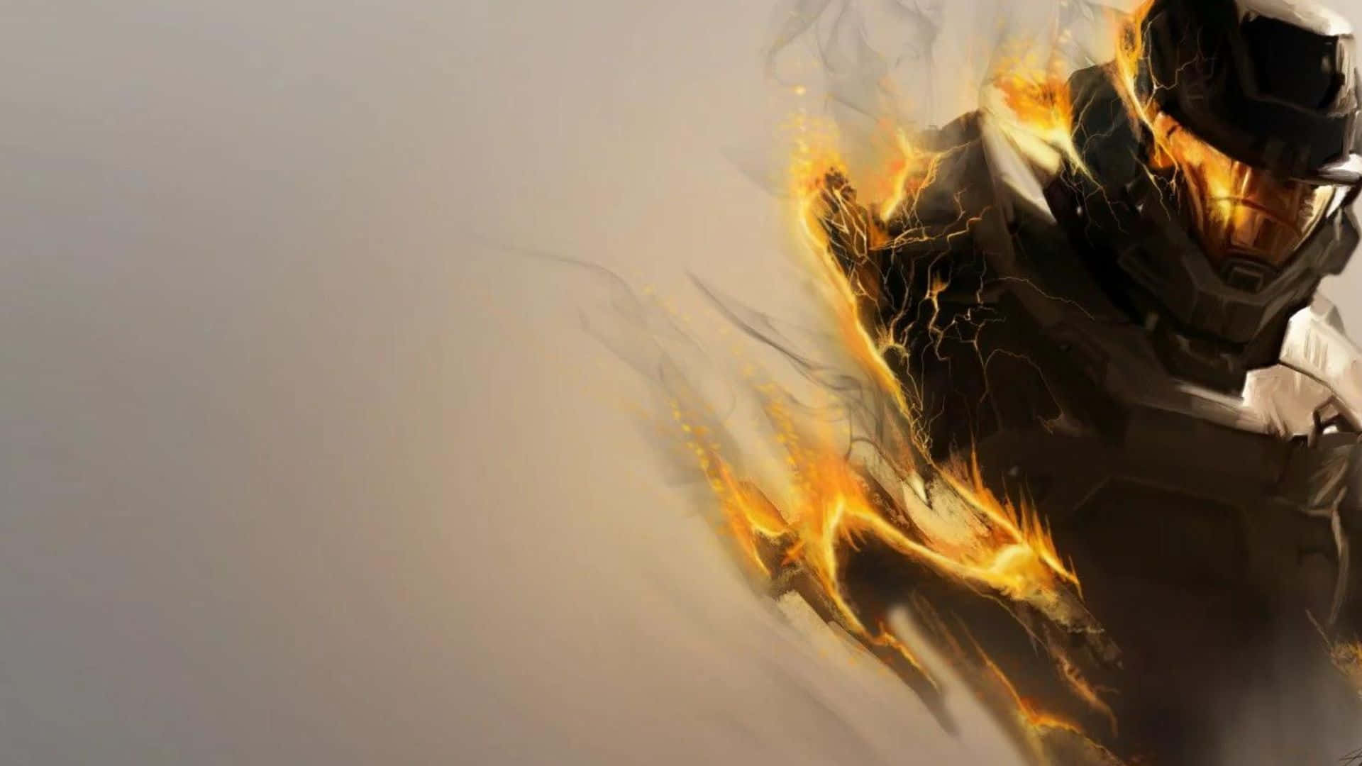 Noble Six, battlefield, orange flames, Full HD Desktop Wallpaper