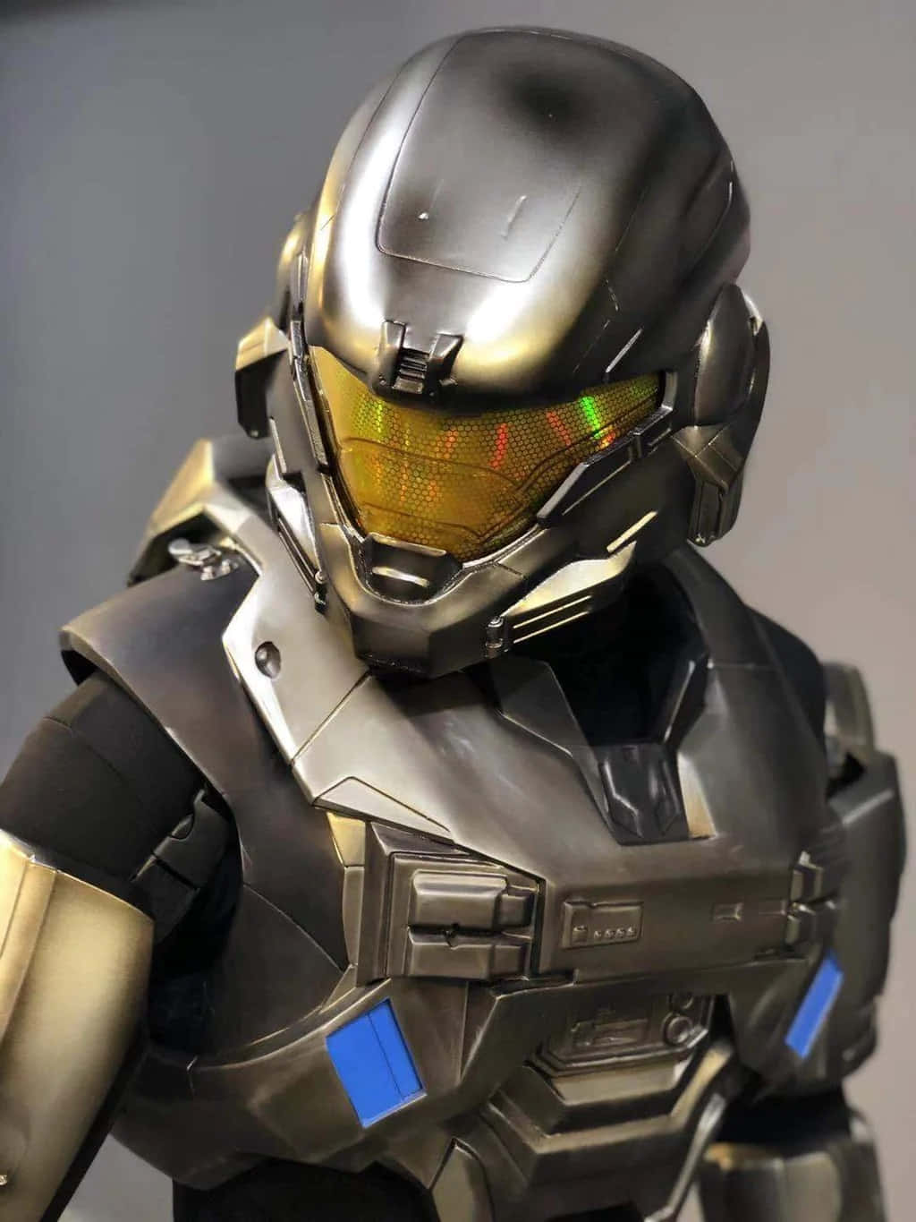 Noble Six, metallic armor, glowing orange visor, HD Phone Wallpaper