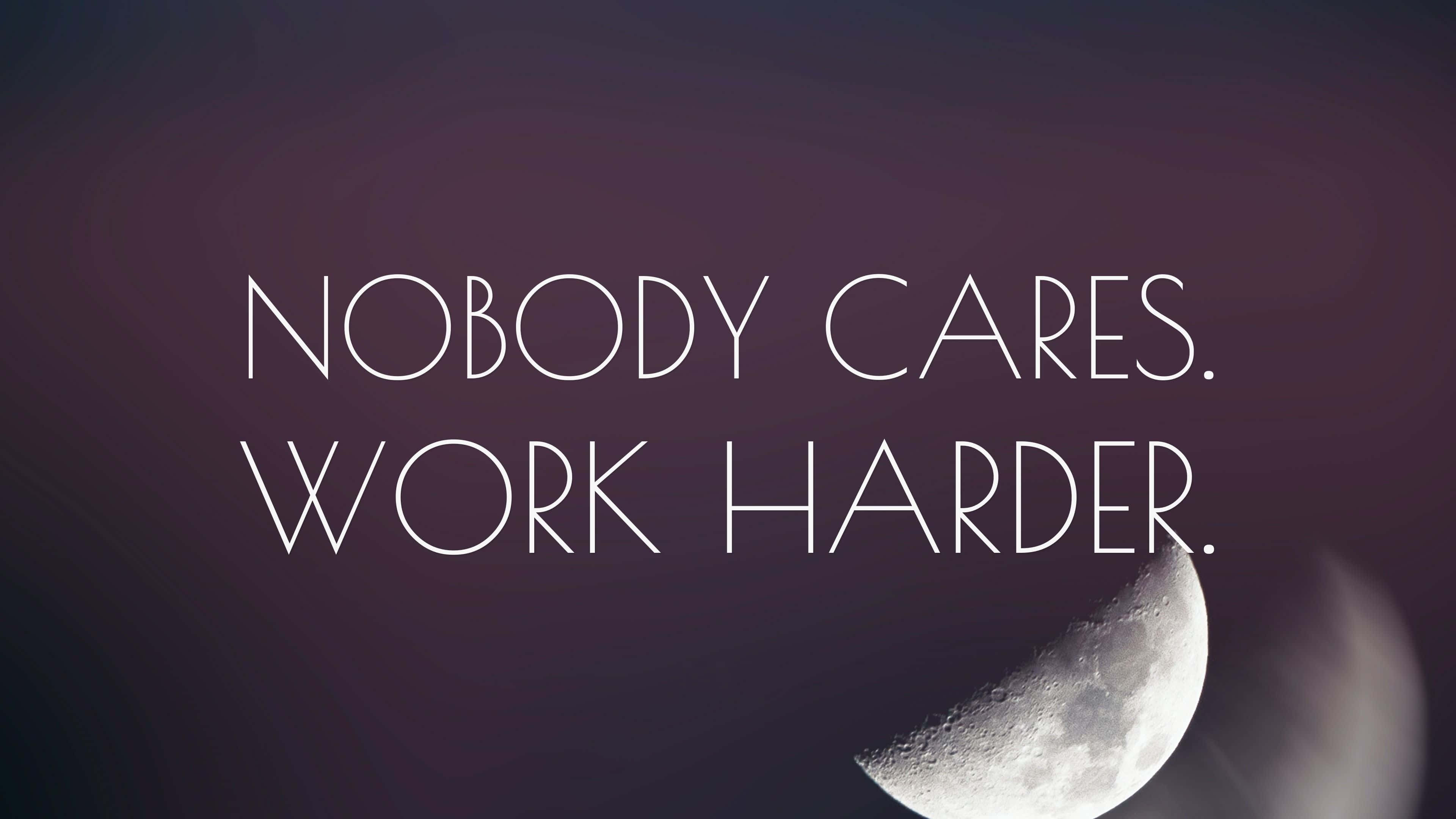 crescent moon, deep purple twilight sky, bold white motivational text, 4K Desktop Wallpaper