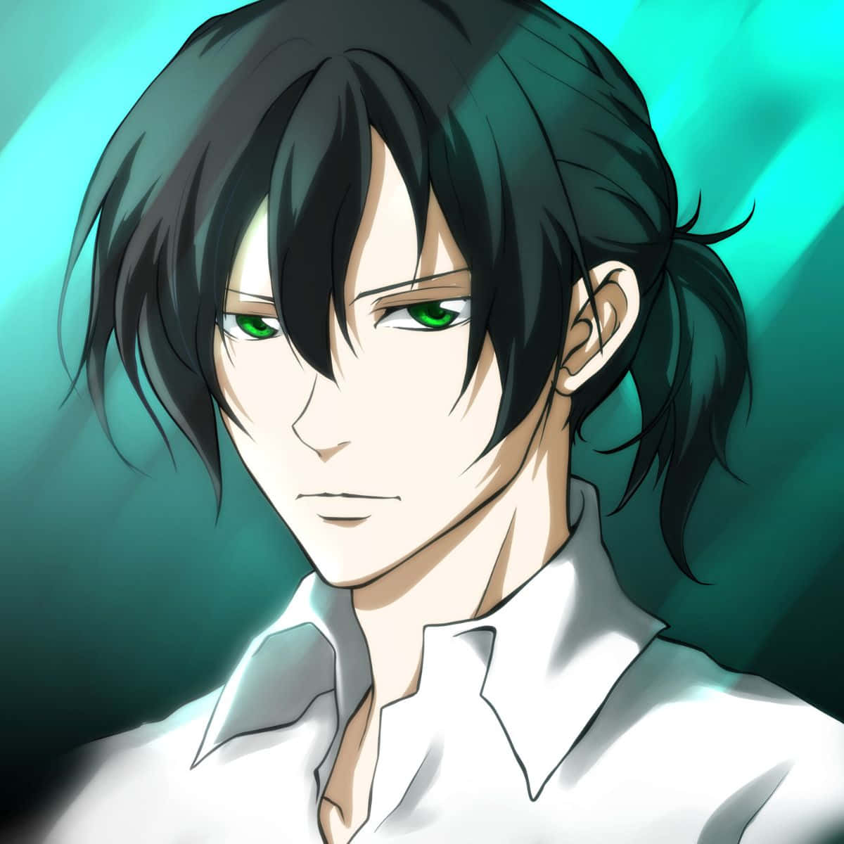 Nobuchika Ginoza, black hair, green eyes, SD Desktop Wallpaper