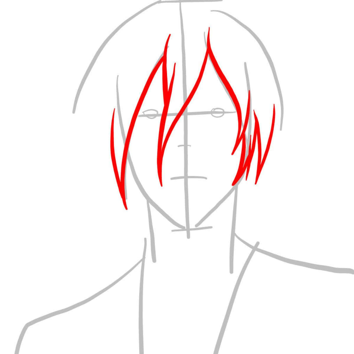 Nobuchika Ginoza, red hair, gray outline, SD Desktop Wallpaper