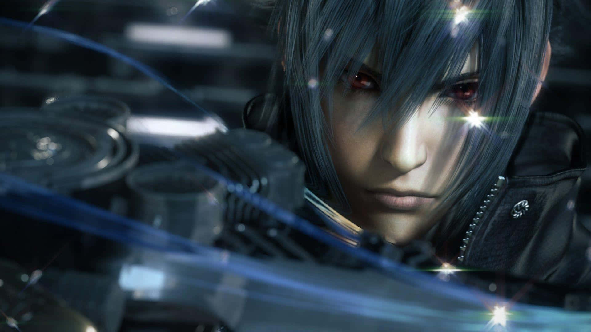 Noctis Lucis Caelum, silver hair, red eyes, Full HD Desktop Wallpaper