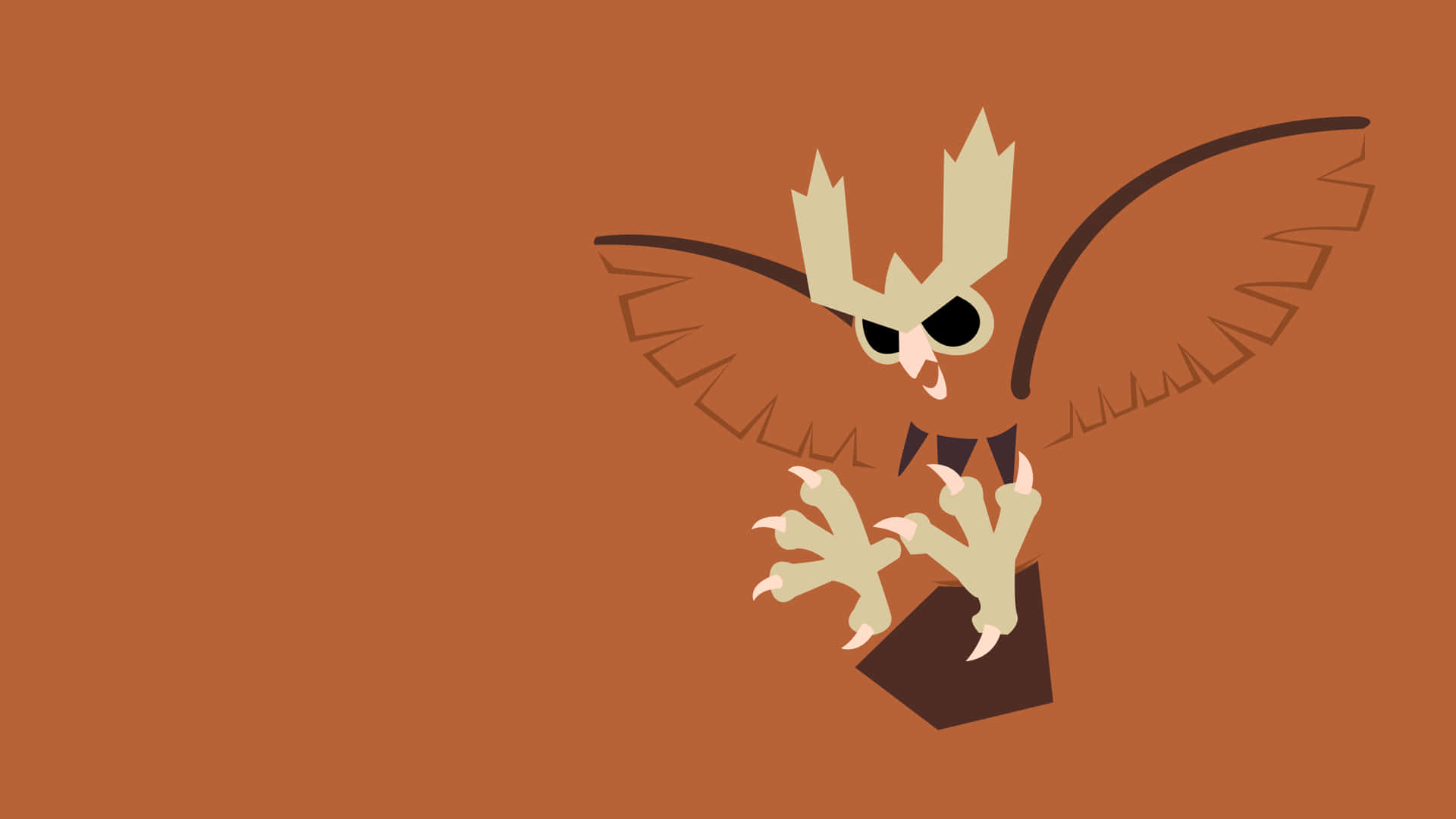 Noctowl, moonlight, stylized cartoon owl, Full HD Desktop Wallpaper