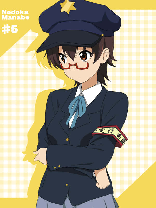Nodoka Manabe, K-On, navy police uniform, SD Phone Wallpaper